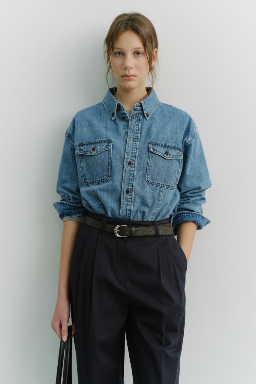 UNISEX CLASSIC DENIM SHIRT CLASSIC BLUE_UDSH6A101B2