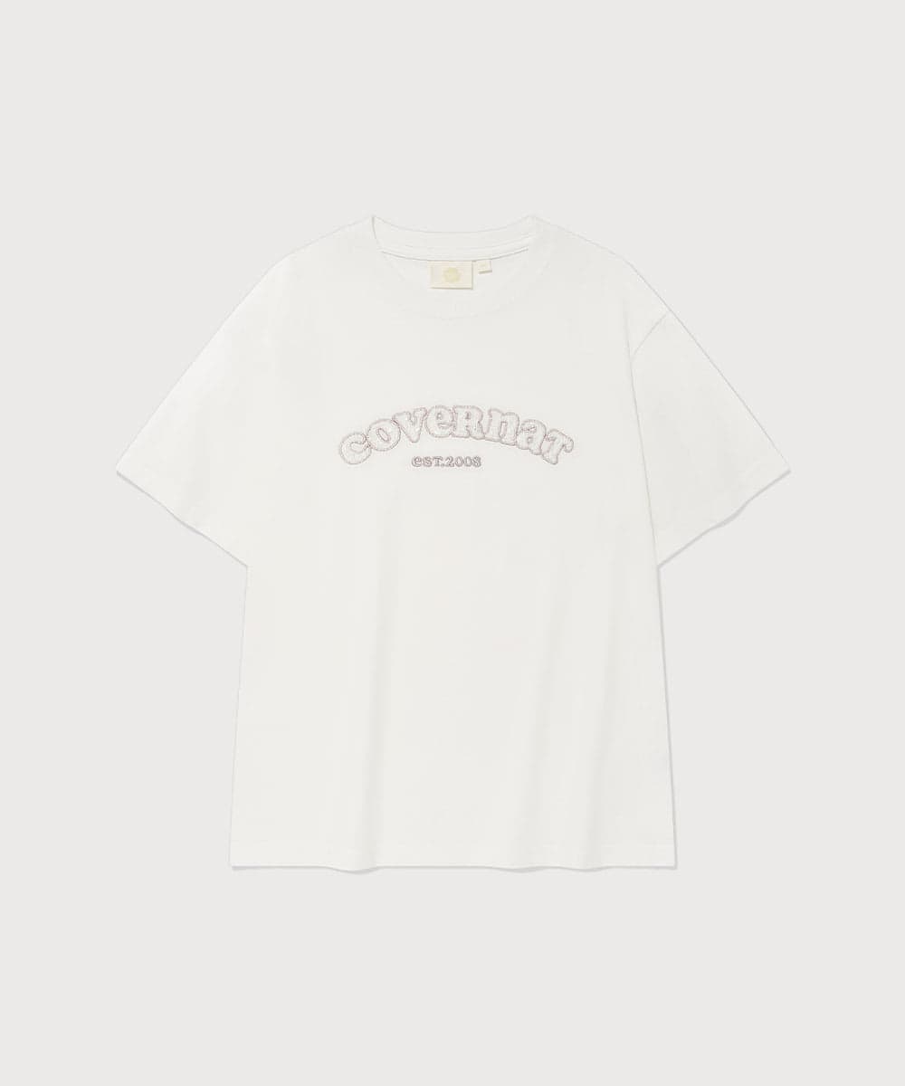 우먼 레이스 아치 쿠퍼로고 티셔츠 White