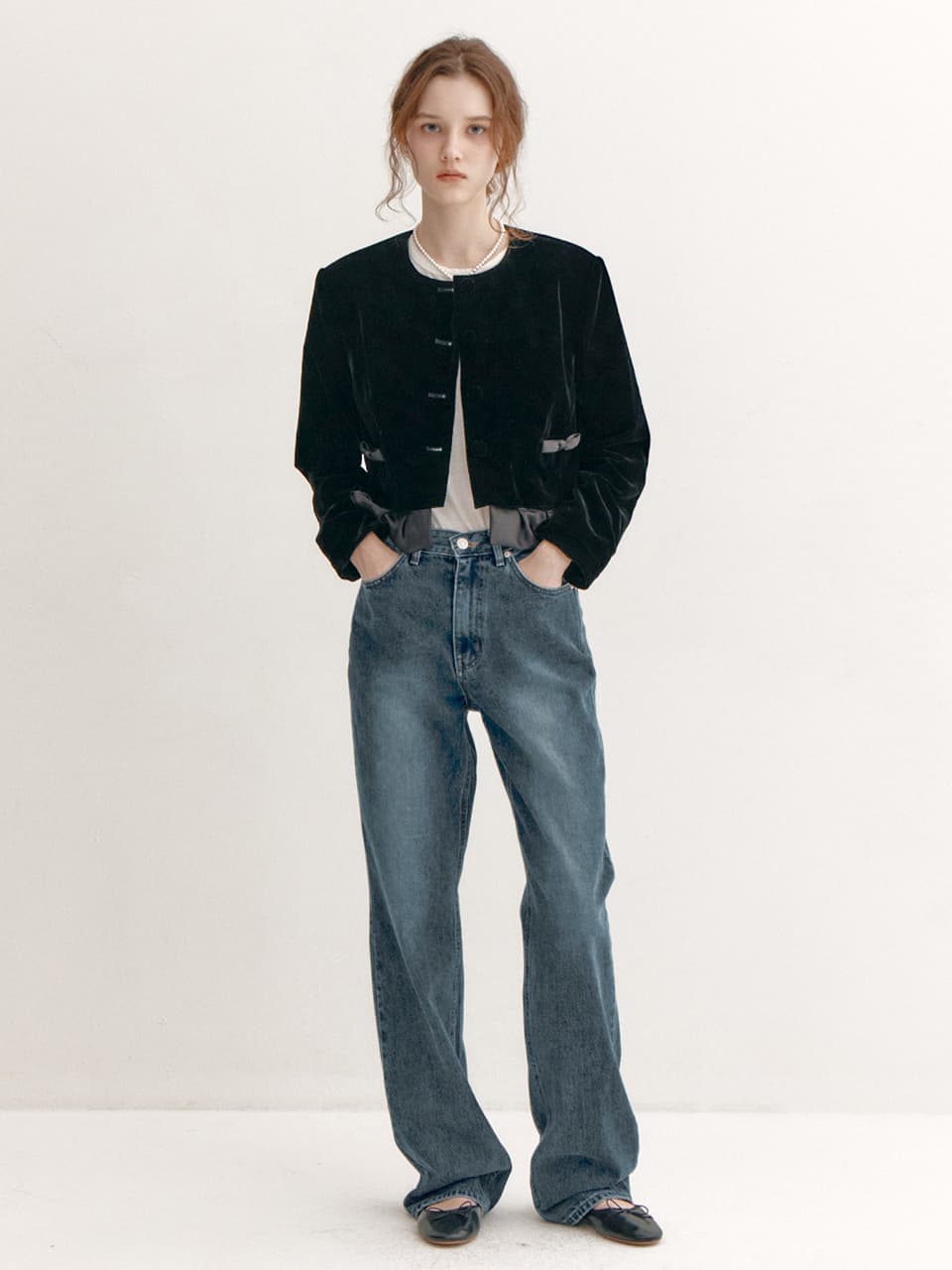 Heart Pocket Denim Pants_Relaxed Fit