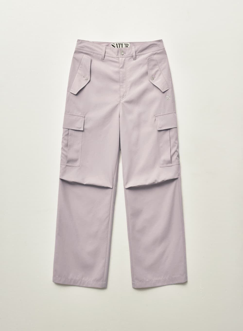 Wide String Cargo Pants - Lavender