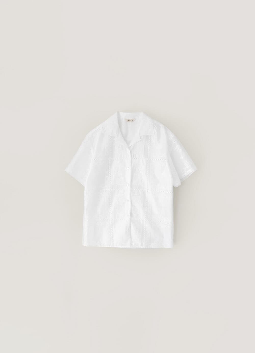 See-Through Lace Shirt - Ivory