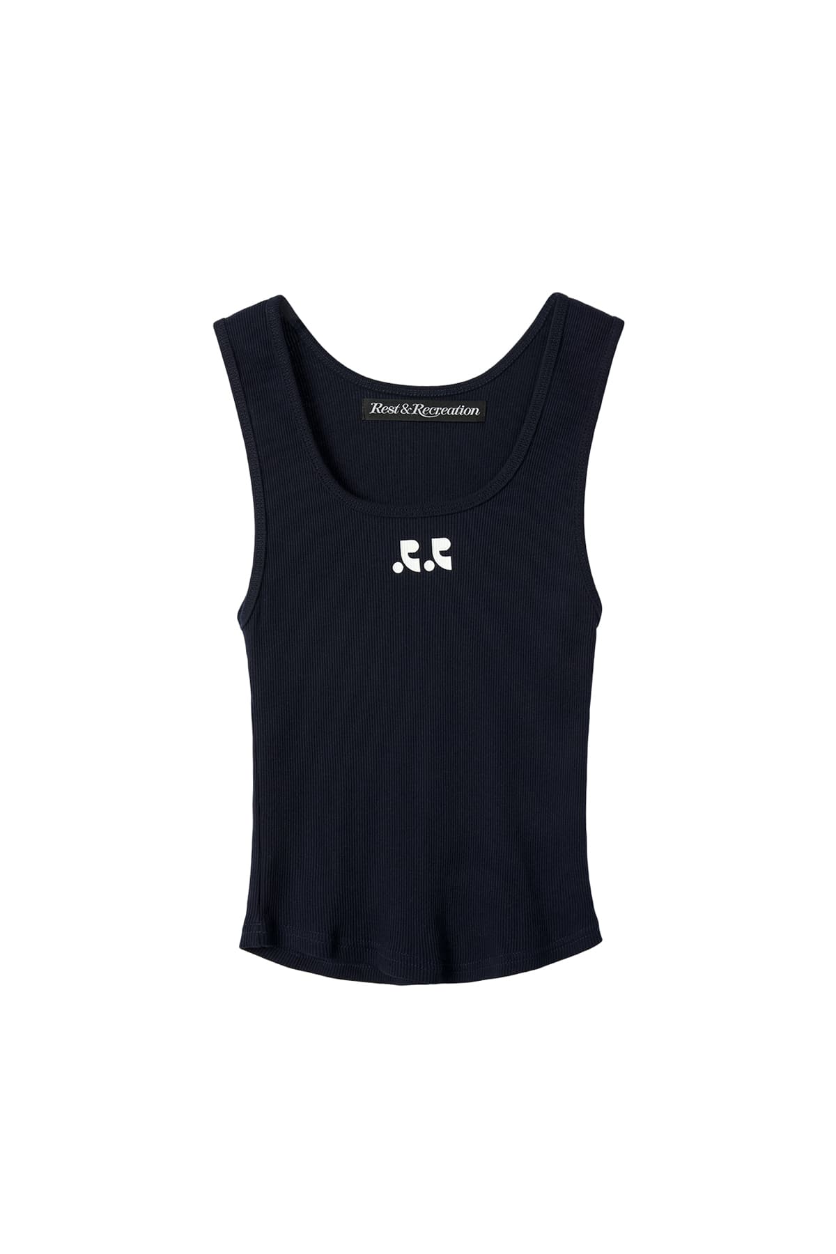 RR LOGO SHORT TANK TOP - NAVY