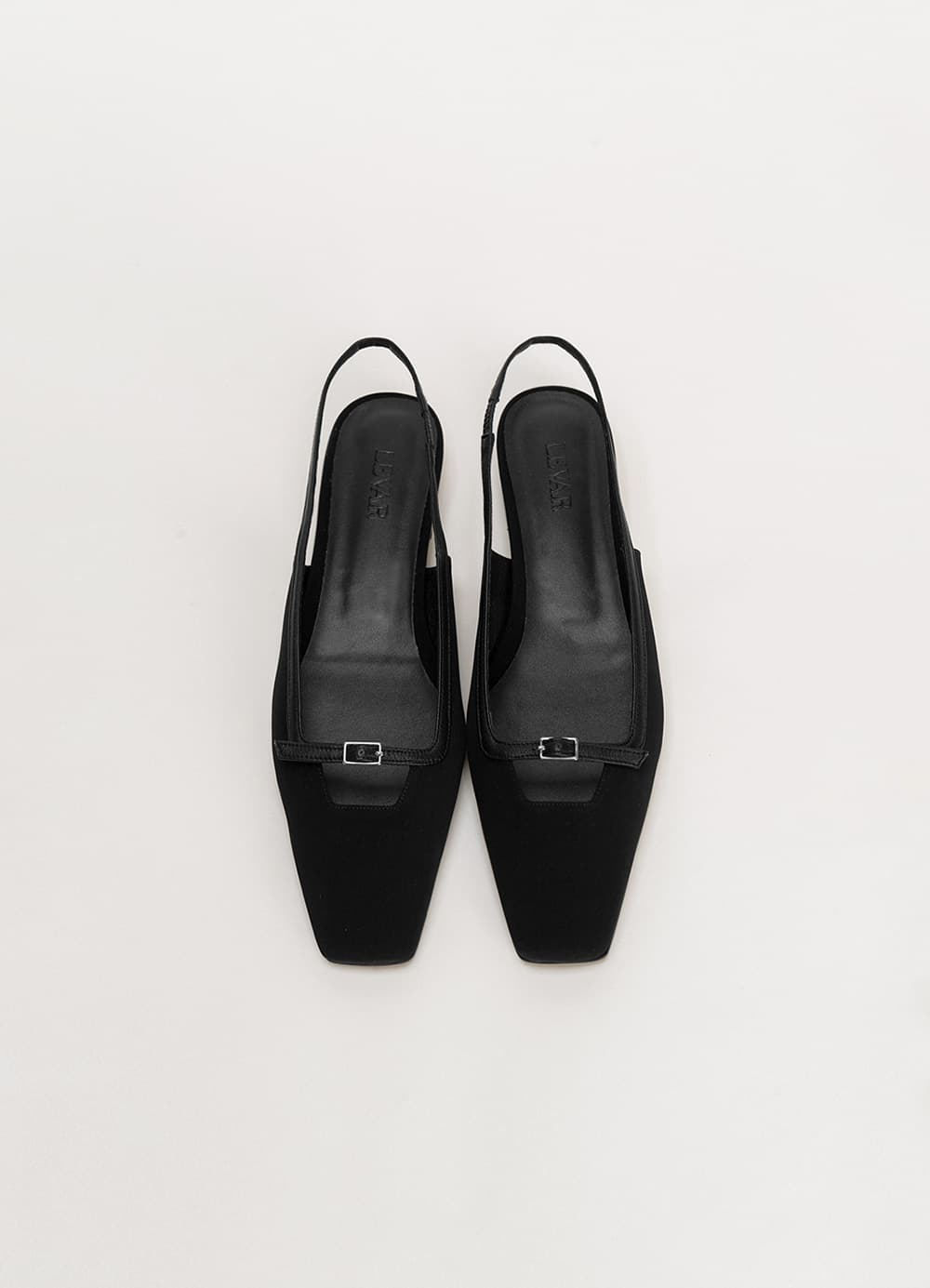Strap Sling Back Pumps - Black Combi
