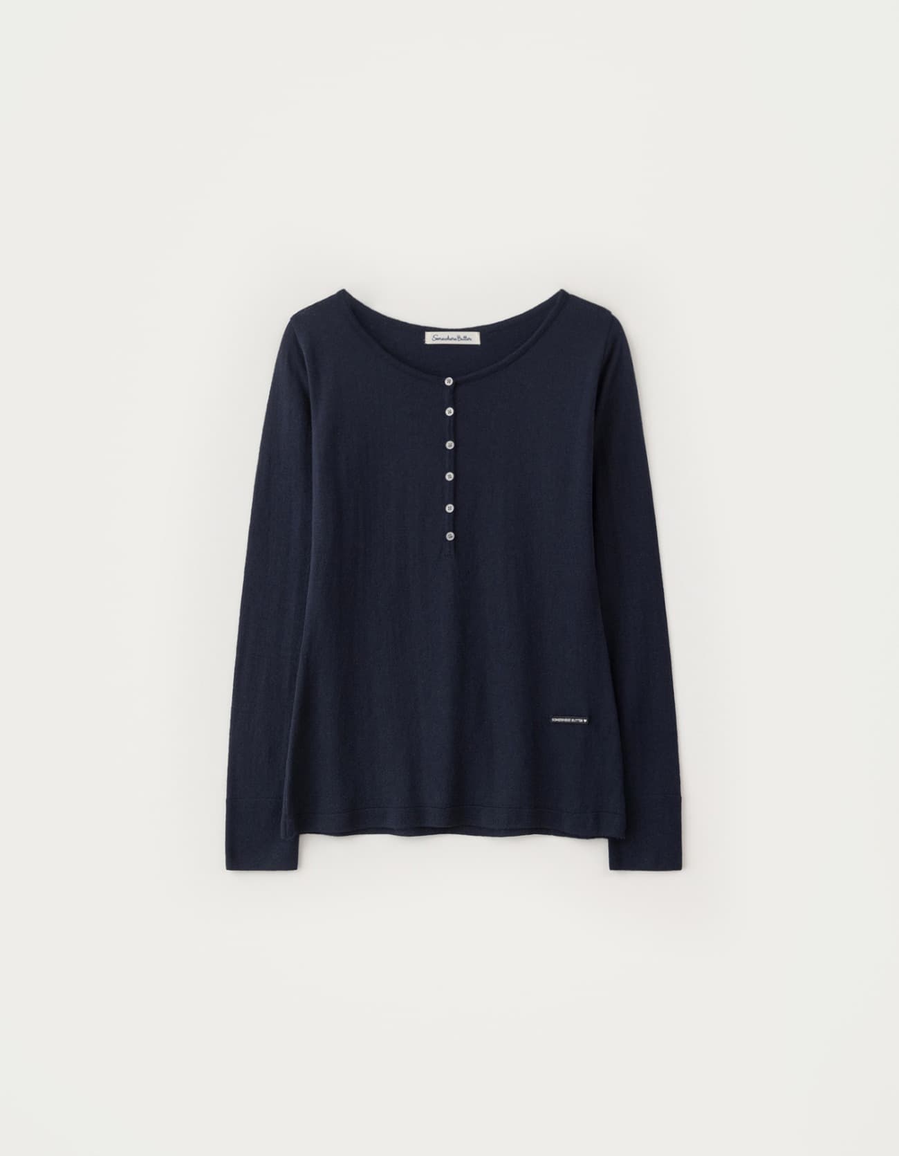 Molty Wappen Henly Knit - Navy