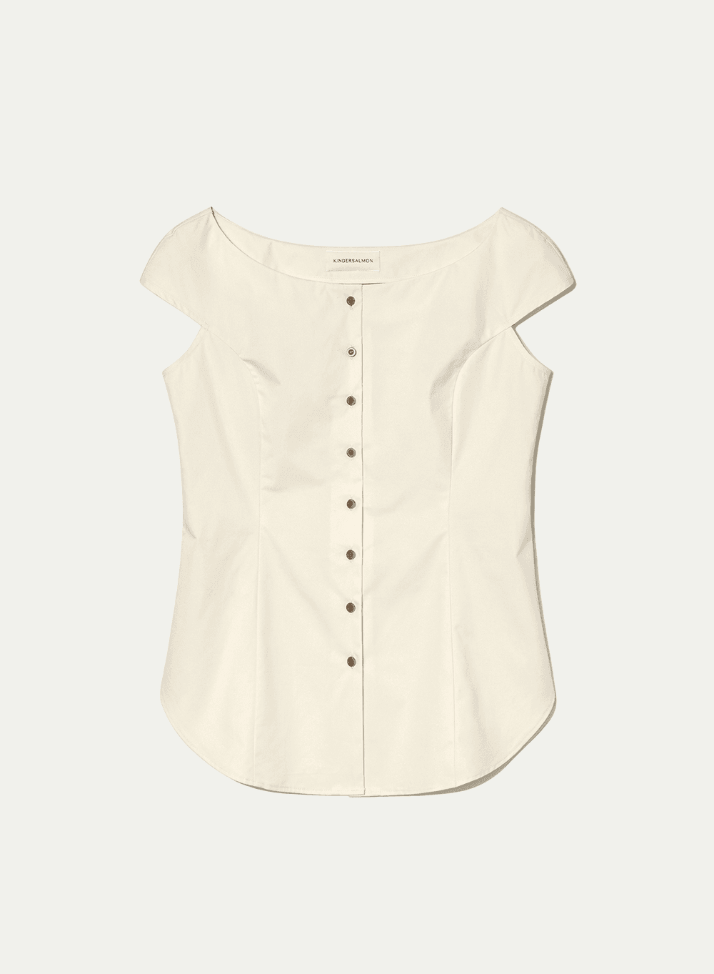 Boat-Neck Blouse Cream