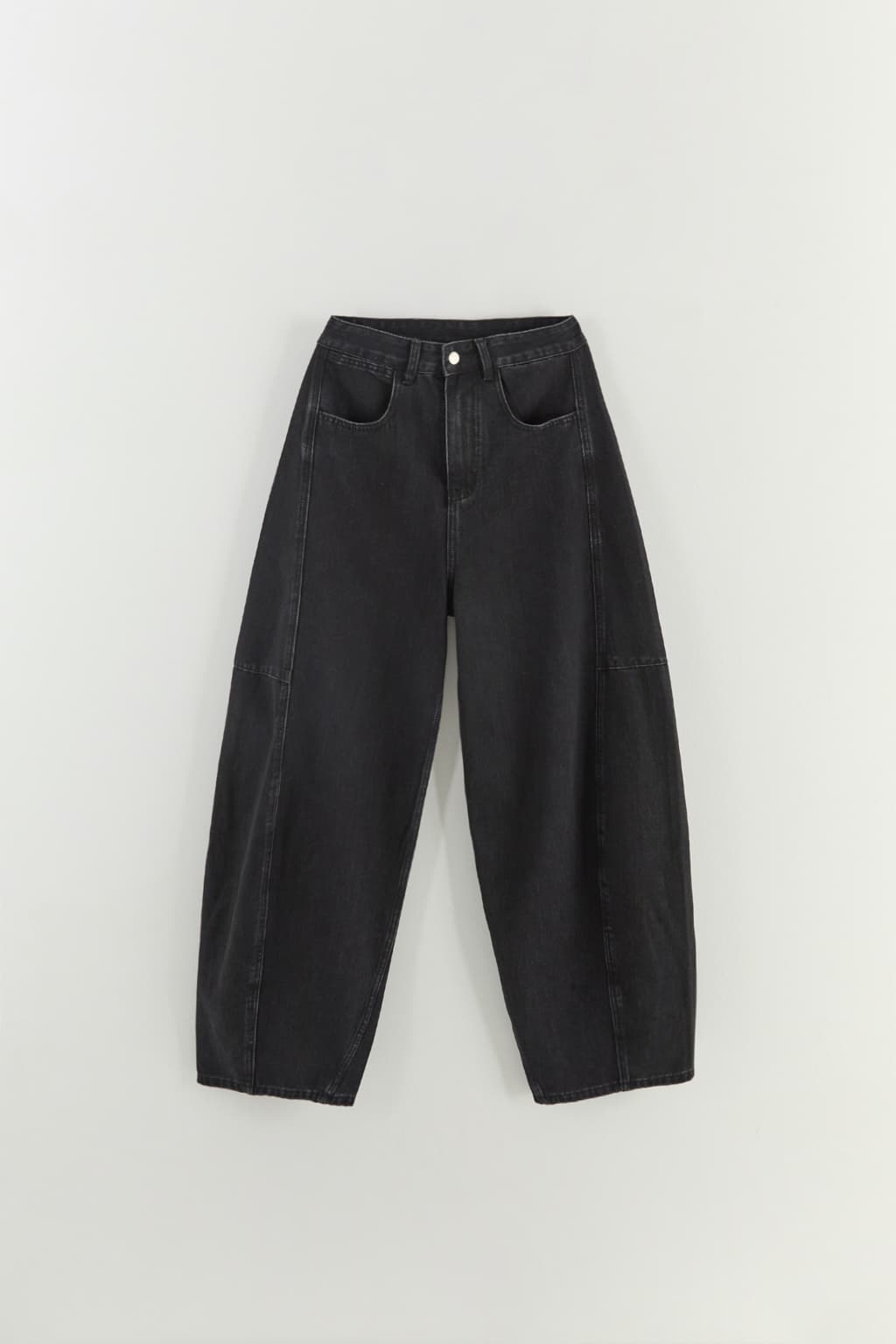 와이드 커브드 데님 DARK DENIM