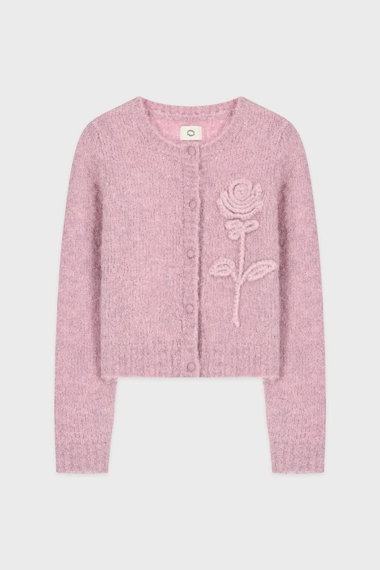 Rose Flower Cardigan (Lilac Pink)