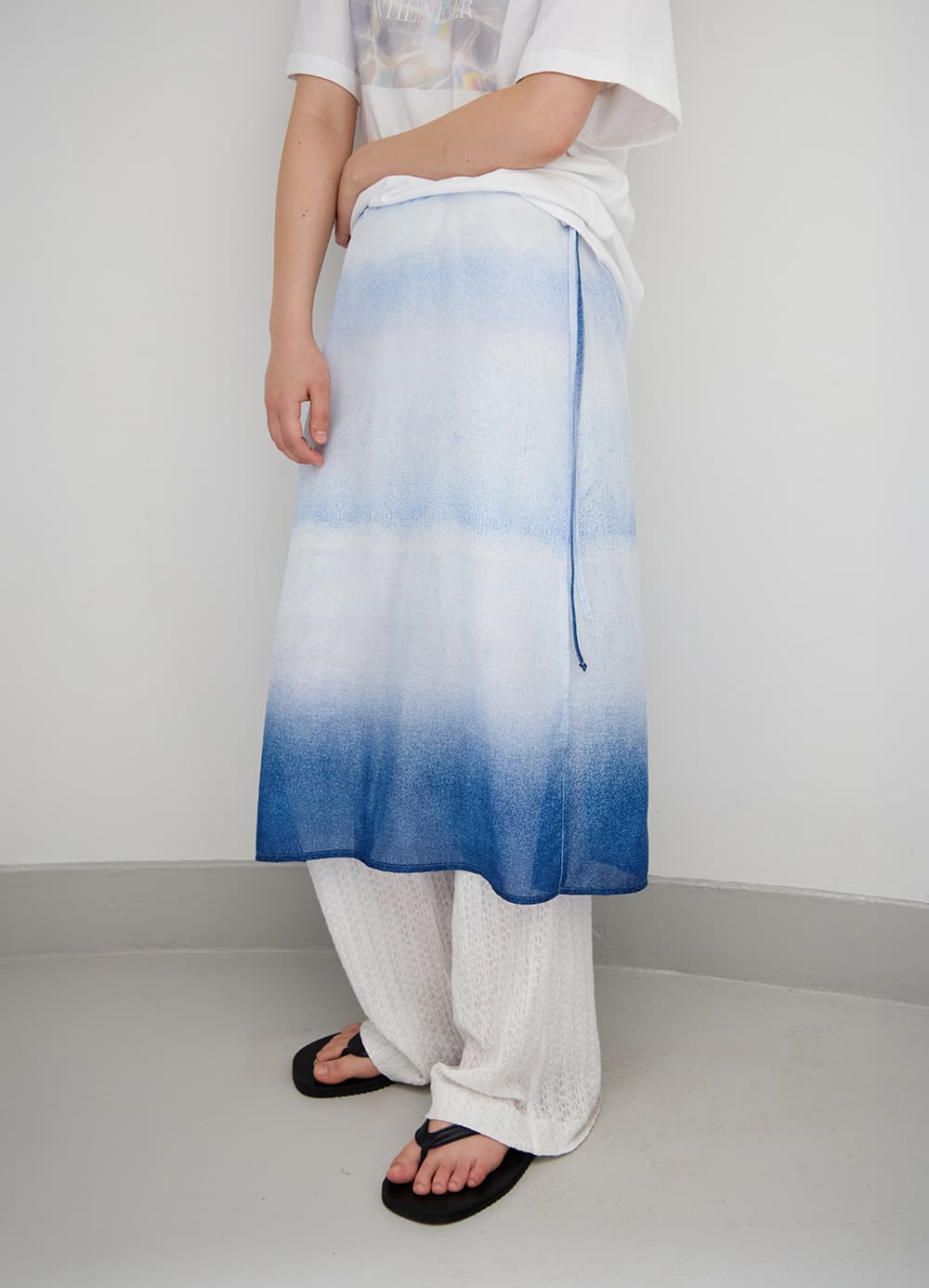 Gradation Layered Skirt - Gradation Navy