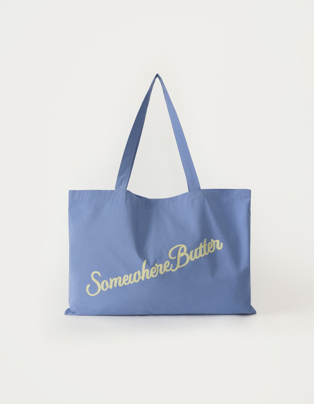 Bold Logo Cotton Bag - Blue