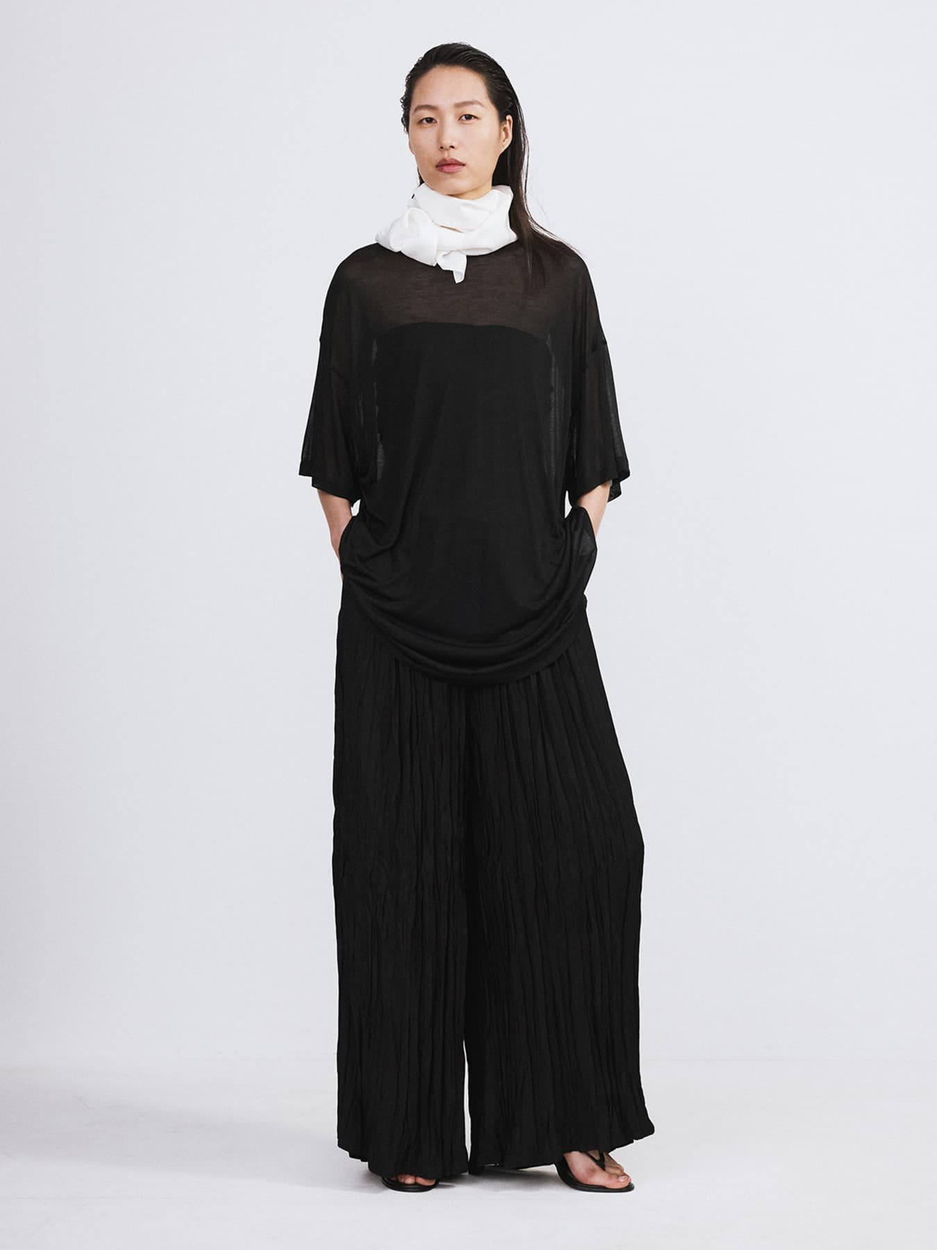 OVERSIZED SHEER T-SHIRT (BLACK)