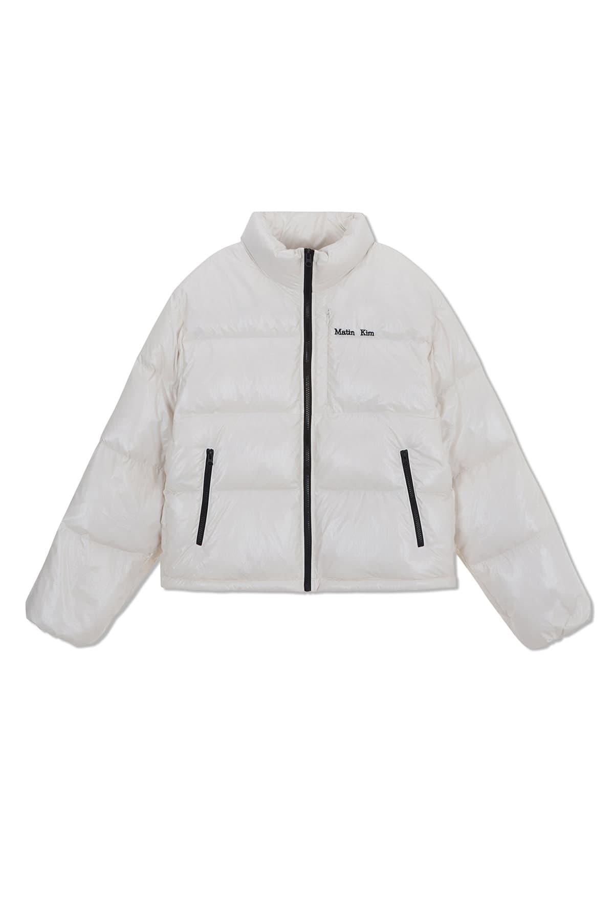 SMALL LOGO VOLUME DOWN JUMPER FOR WOMEN IN IVORY