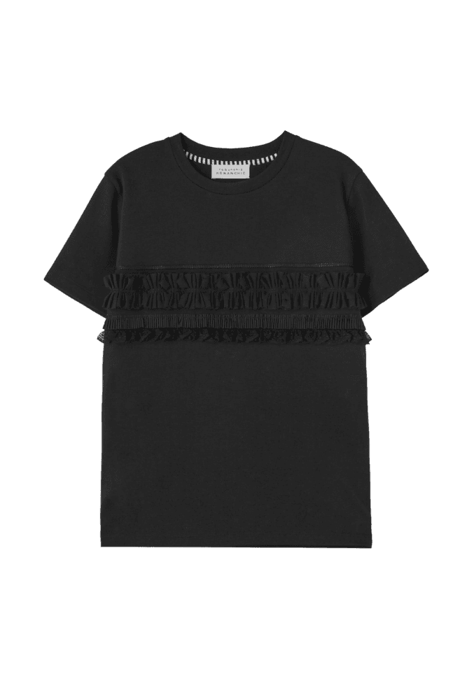 Lace Mix Tee (Black)
