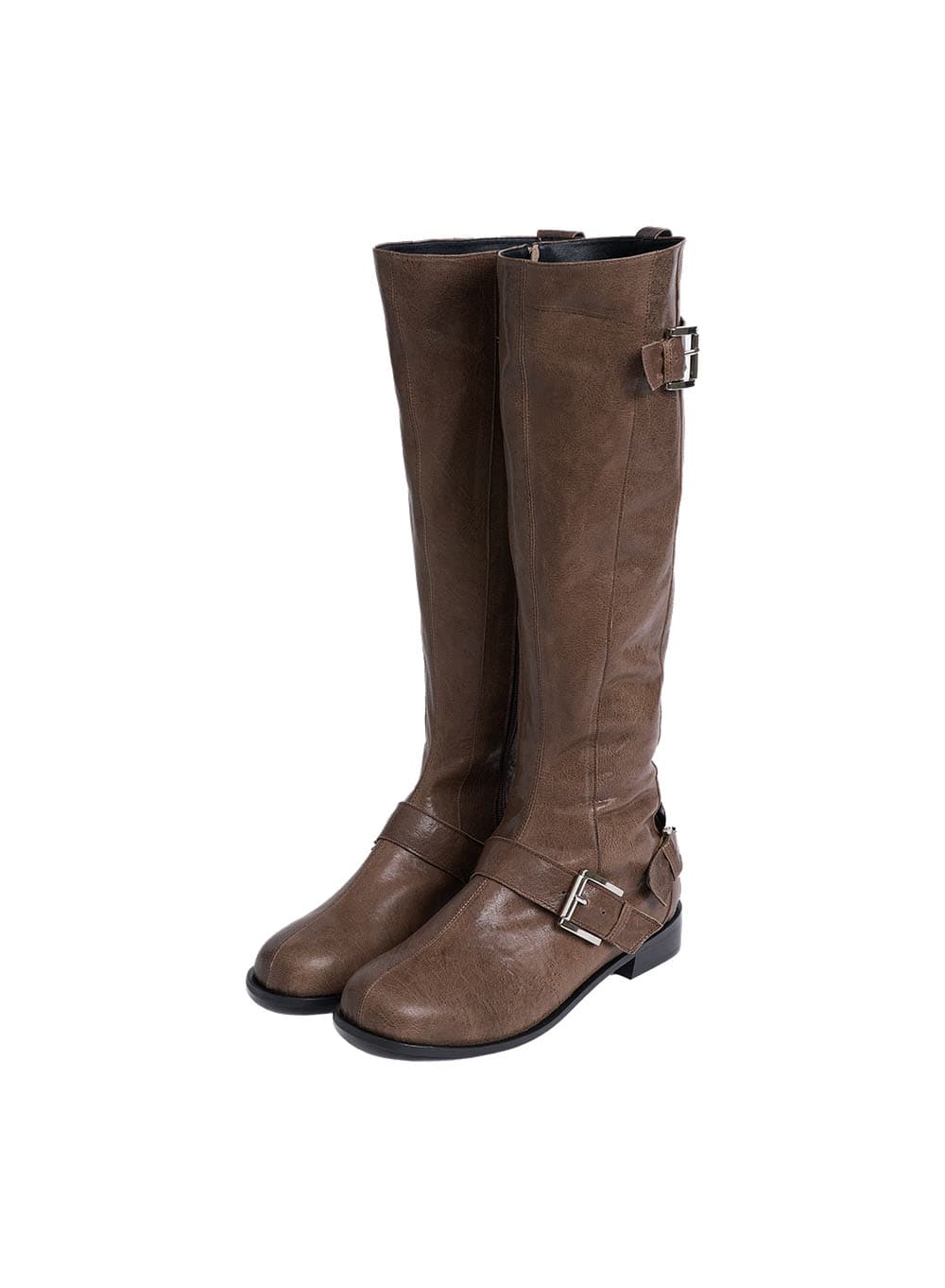 LEATHER HANNES LONG BOOTS_BROWN