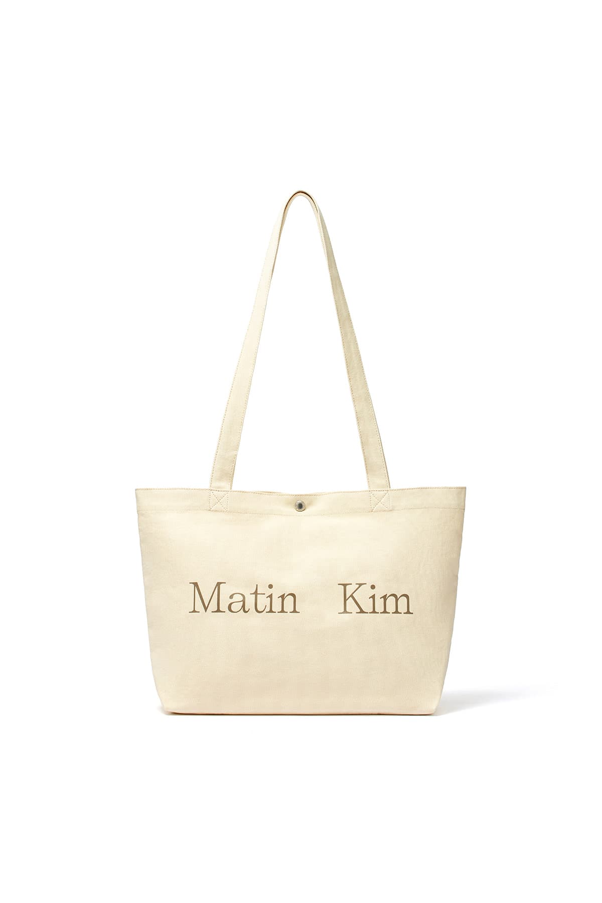 MATIN CANVAS SHOULDER BAG IN LIGHT BEIGE