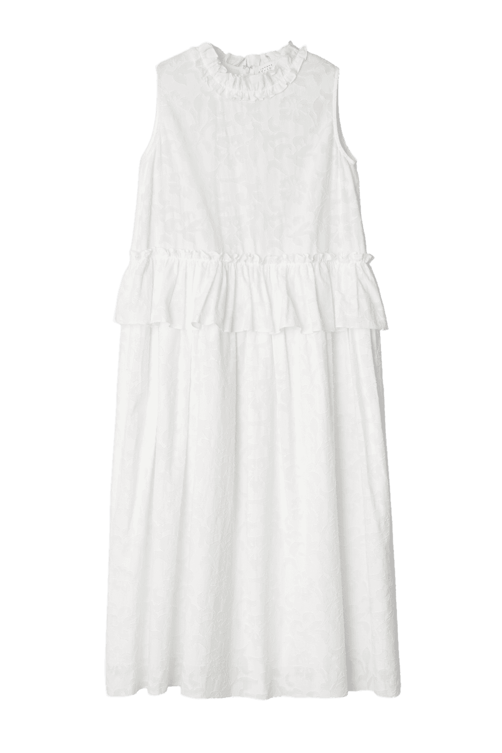 Ethereal Ruffle Long Dress (White)
