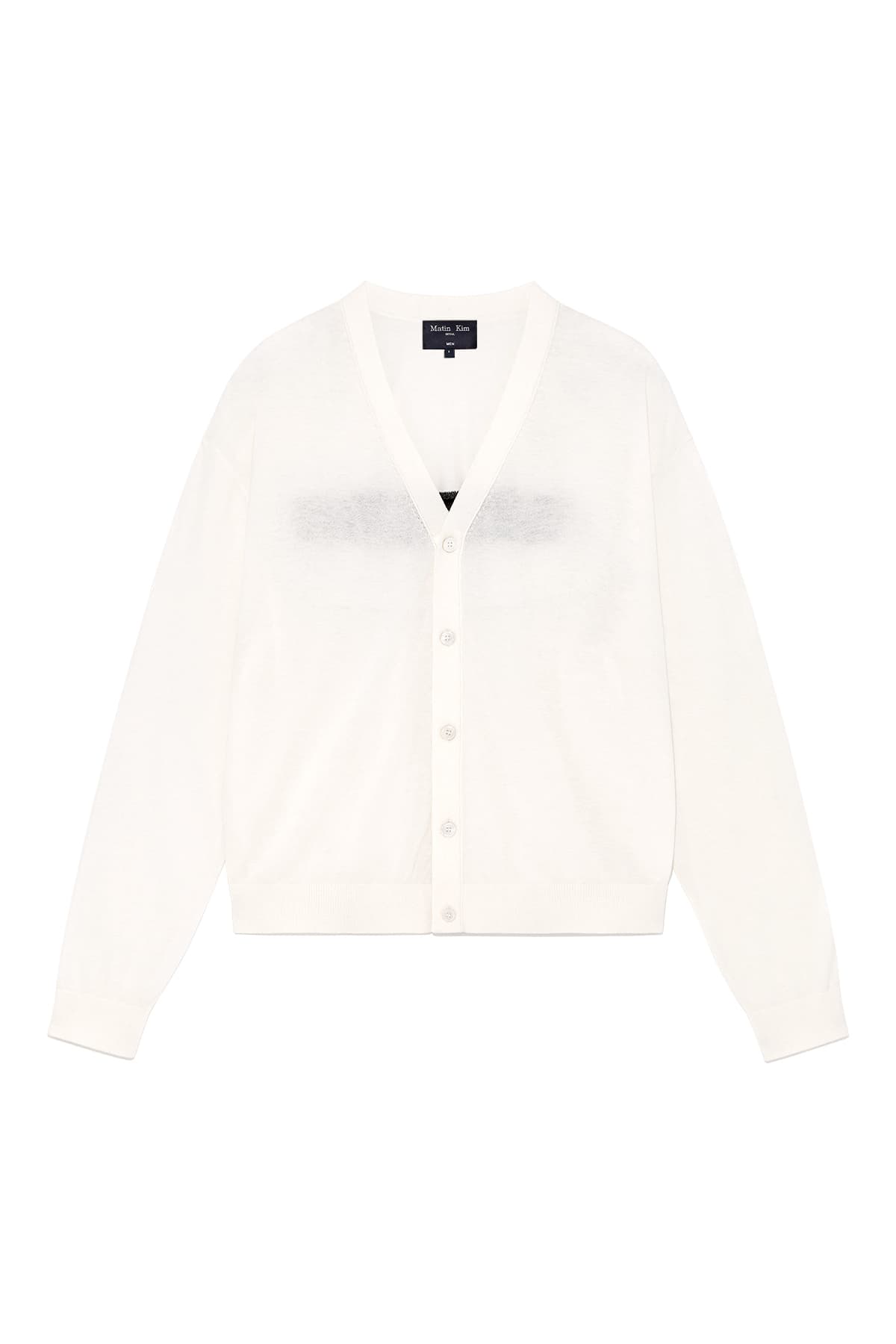 BACK LOGO SEE THROUGH CARDIGAN FOR MEN IN IVORY