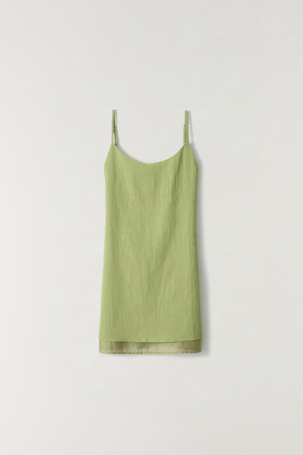 린넨 레이어드 원피스 LIGHT GREEN