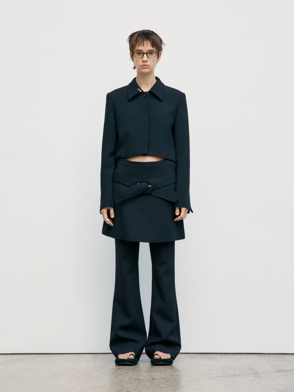 Belted Mini Skirt_Black