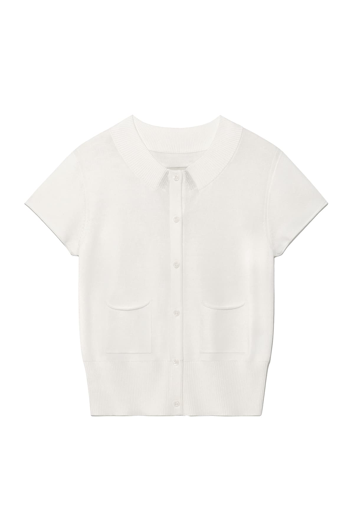 POCKET POINT HALF CARDIGAN IN IVORY