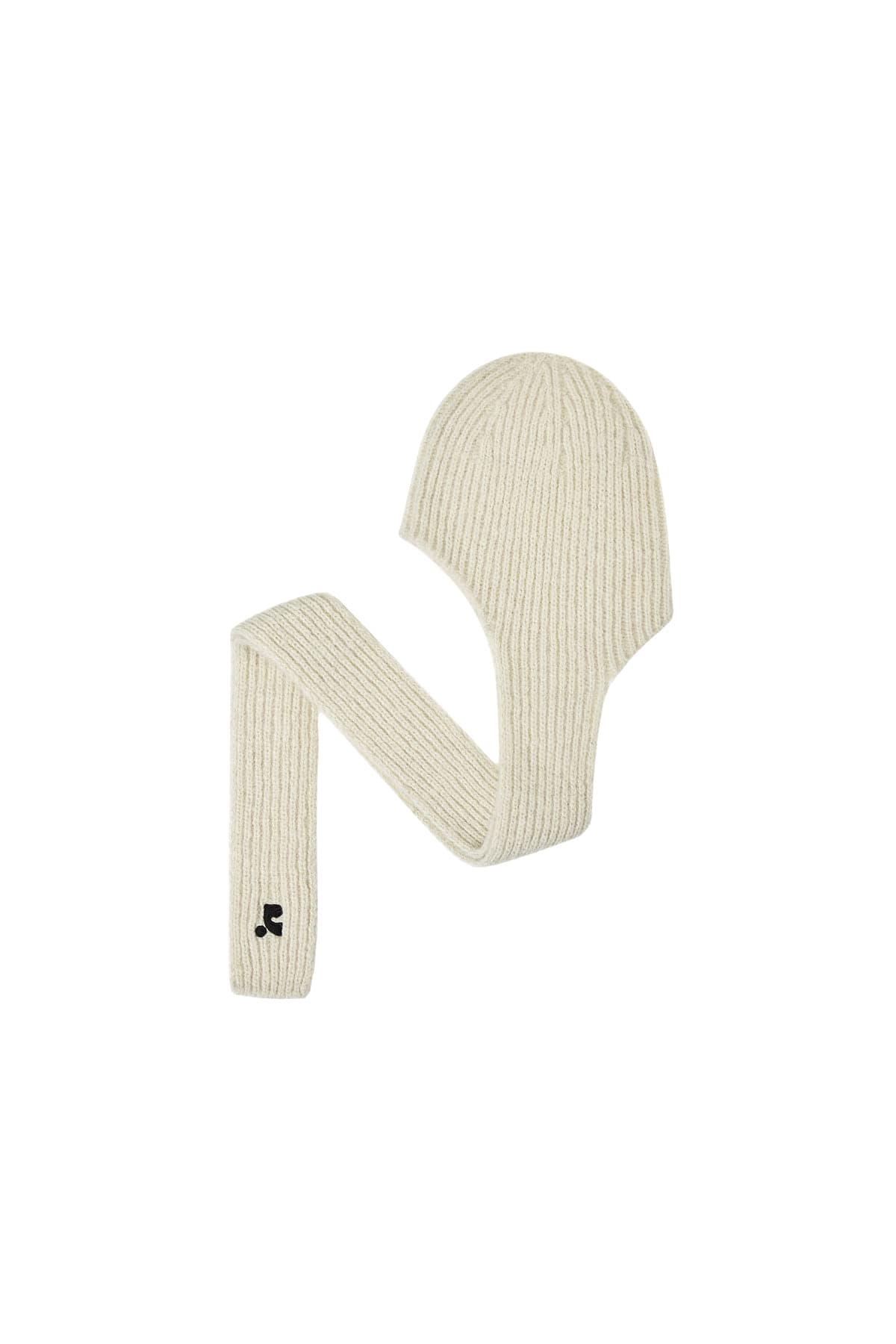 HAIRY SCARF BEANIE - IVORY