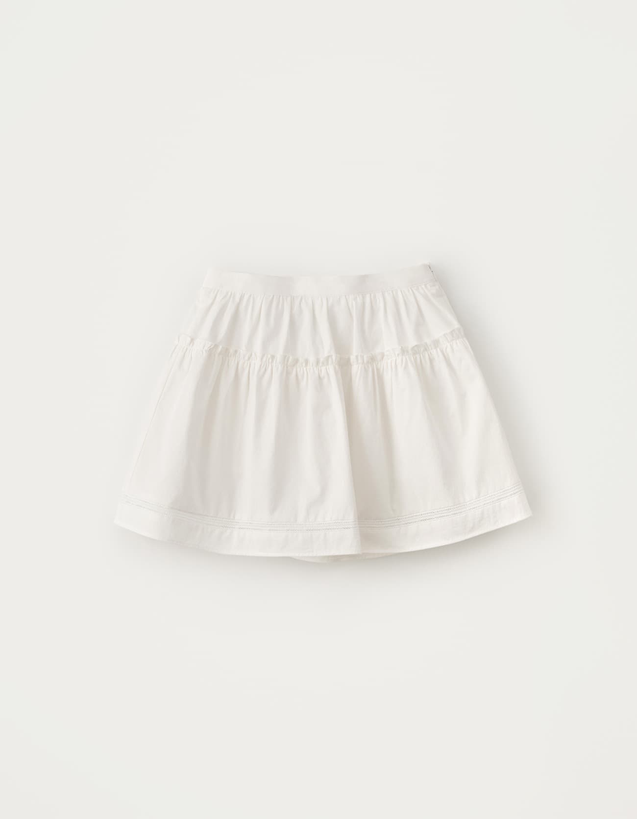 Soy Shirring Mini Skirt - Ivory