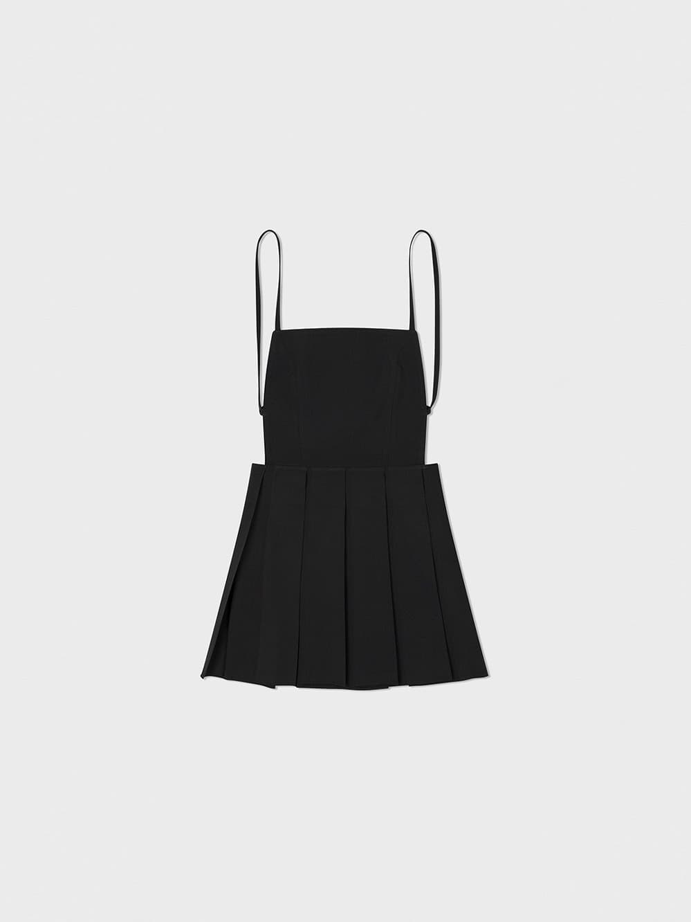 Pleated Mini Dress_Black