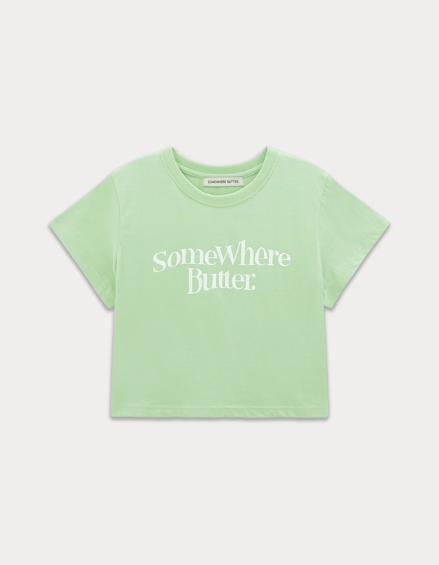 2nd / Wave Logo Crop Top - Mint
