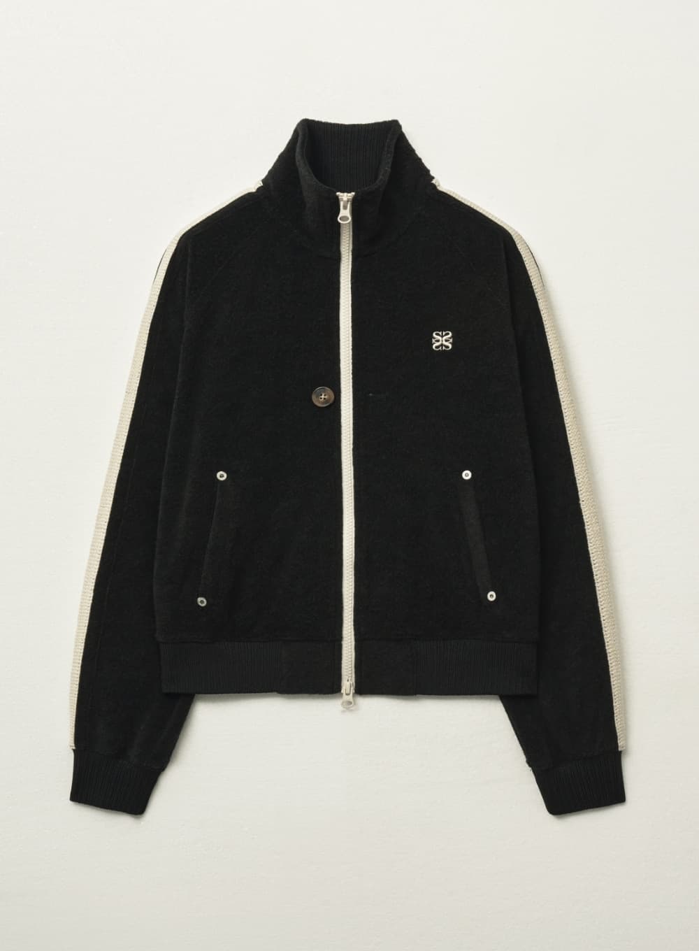 (W) Lawton Terry Track Zip-up Jacket - Black