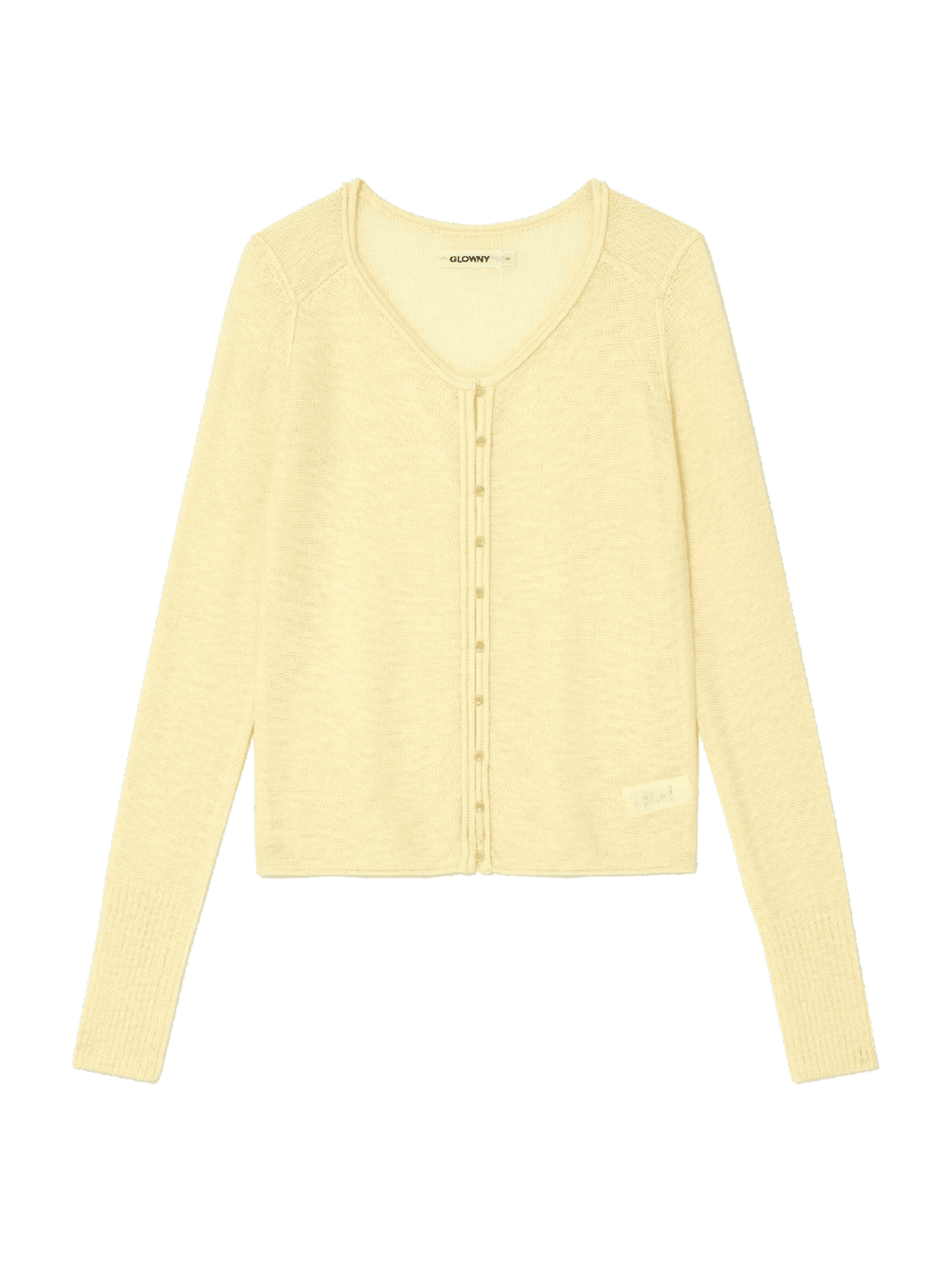 HOUSE BUTTON CARDIGAN (CUSTARD)