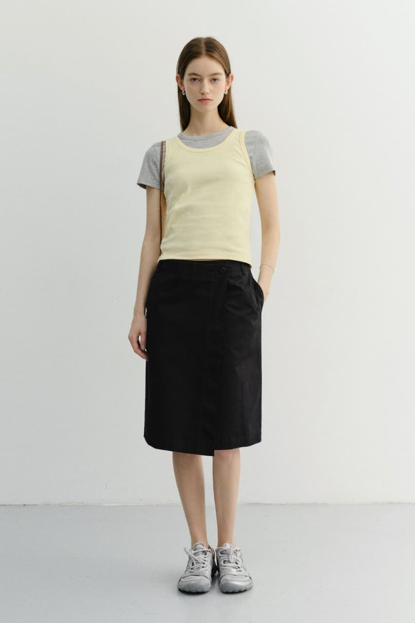 90S MIDI SKIRT BLACK_UDSK6B226BK