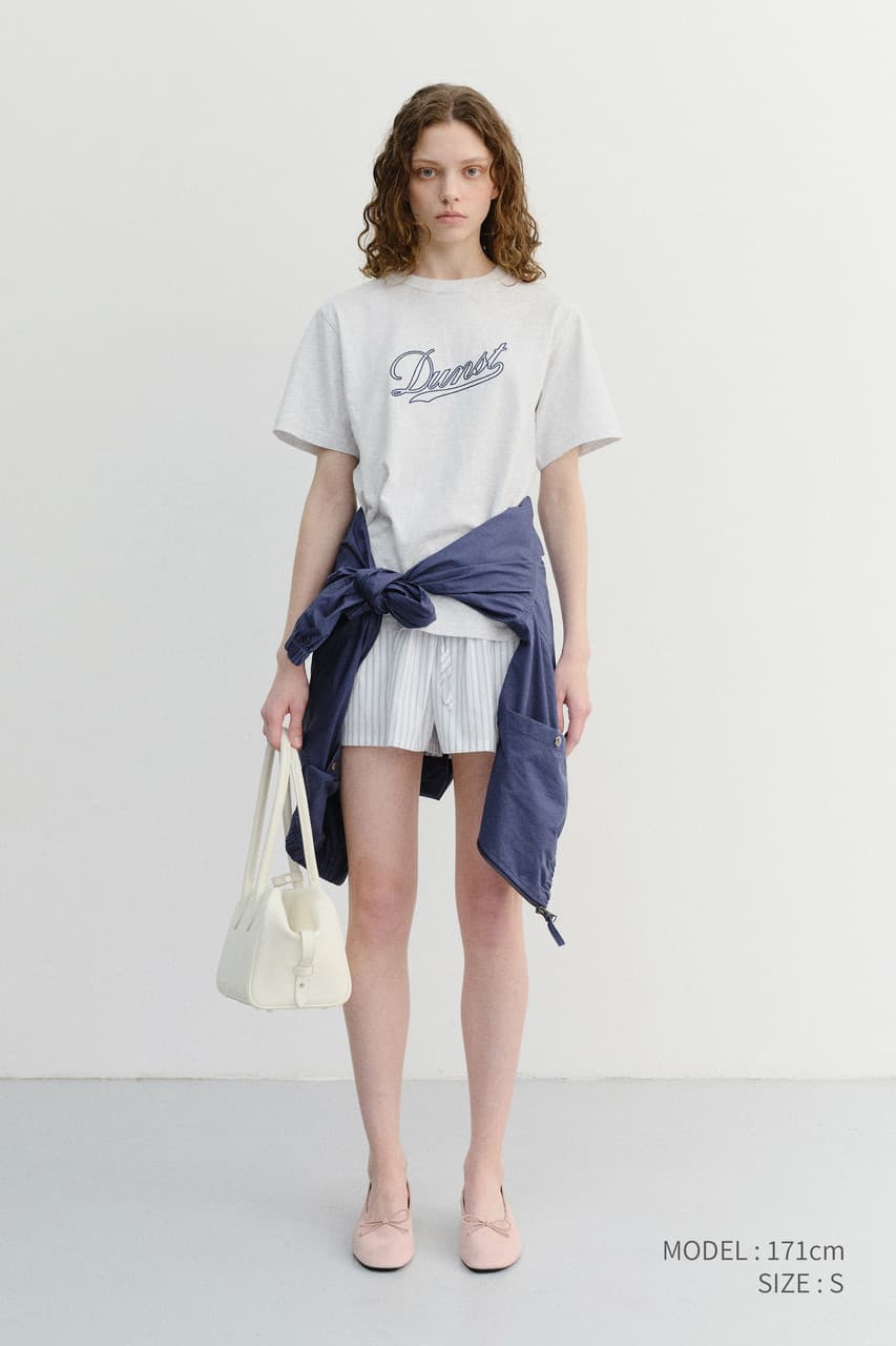 UNISEX CHAIN LOGO T-SHIRT LIGHT MELANGE GREY_UDTS6B131G1