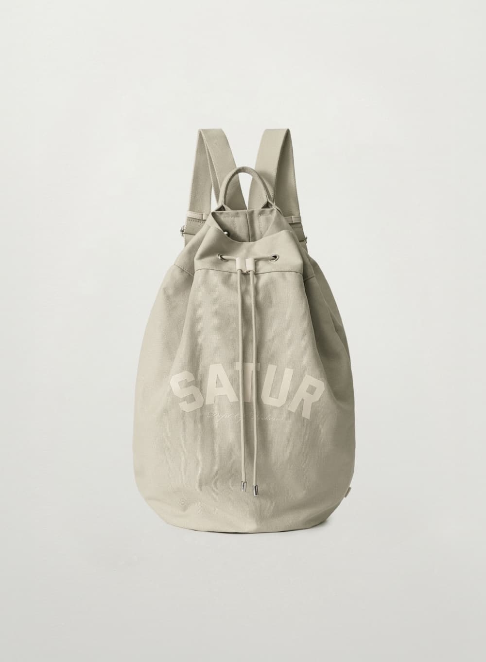 Canvas Draw String Bag - Light Khaki