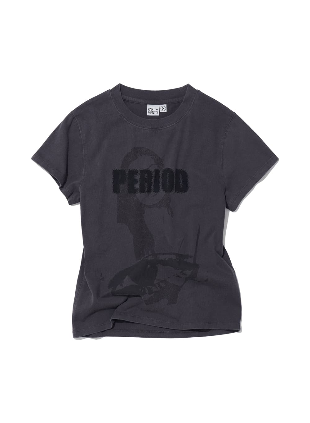PERIOD PRINTED TEE_CHARCOAL