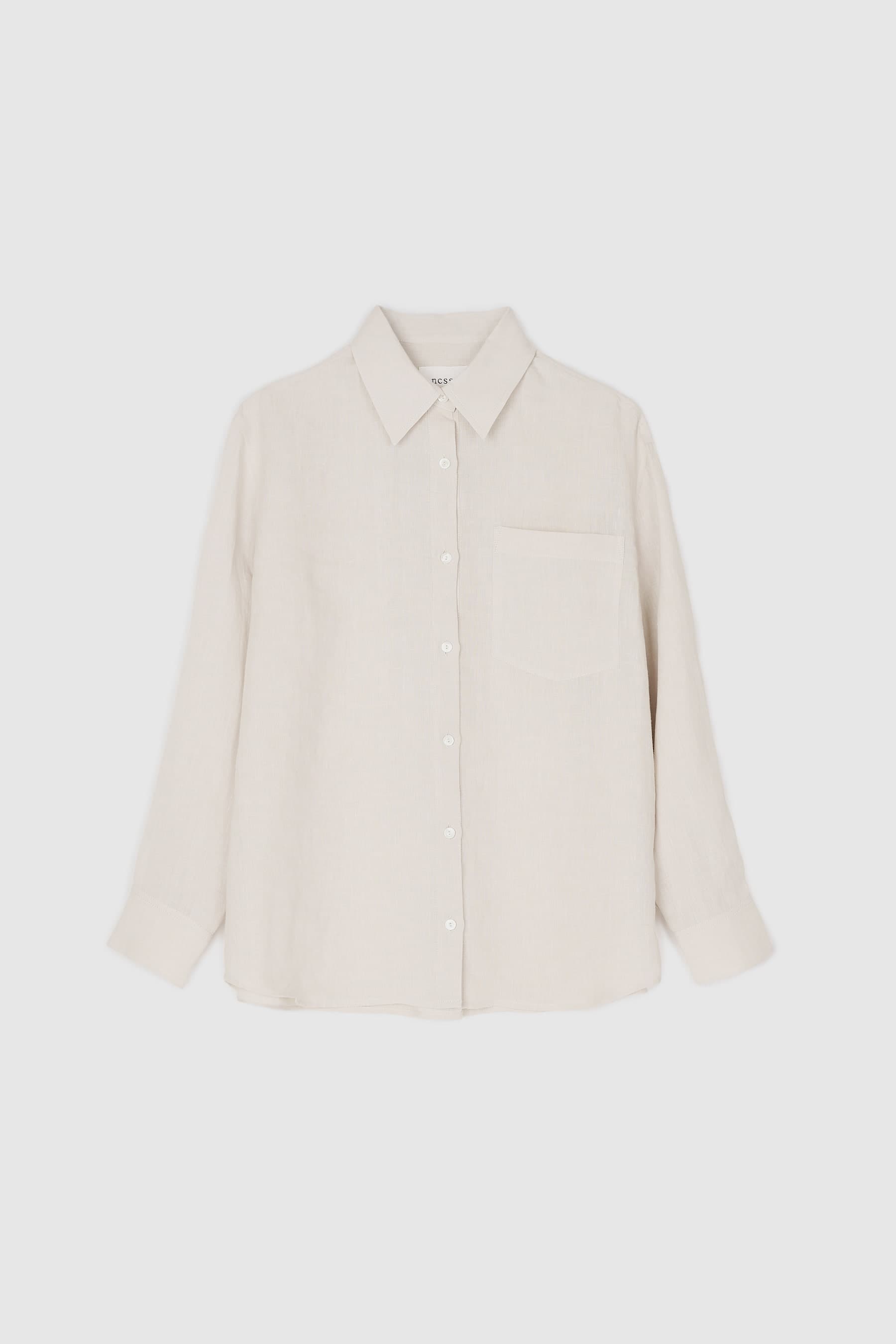 Pure Linen Shirt (Beige)