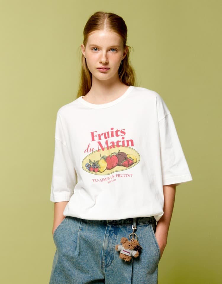 fruits market overfit t-shirt - ivory