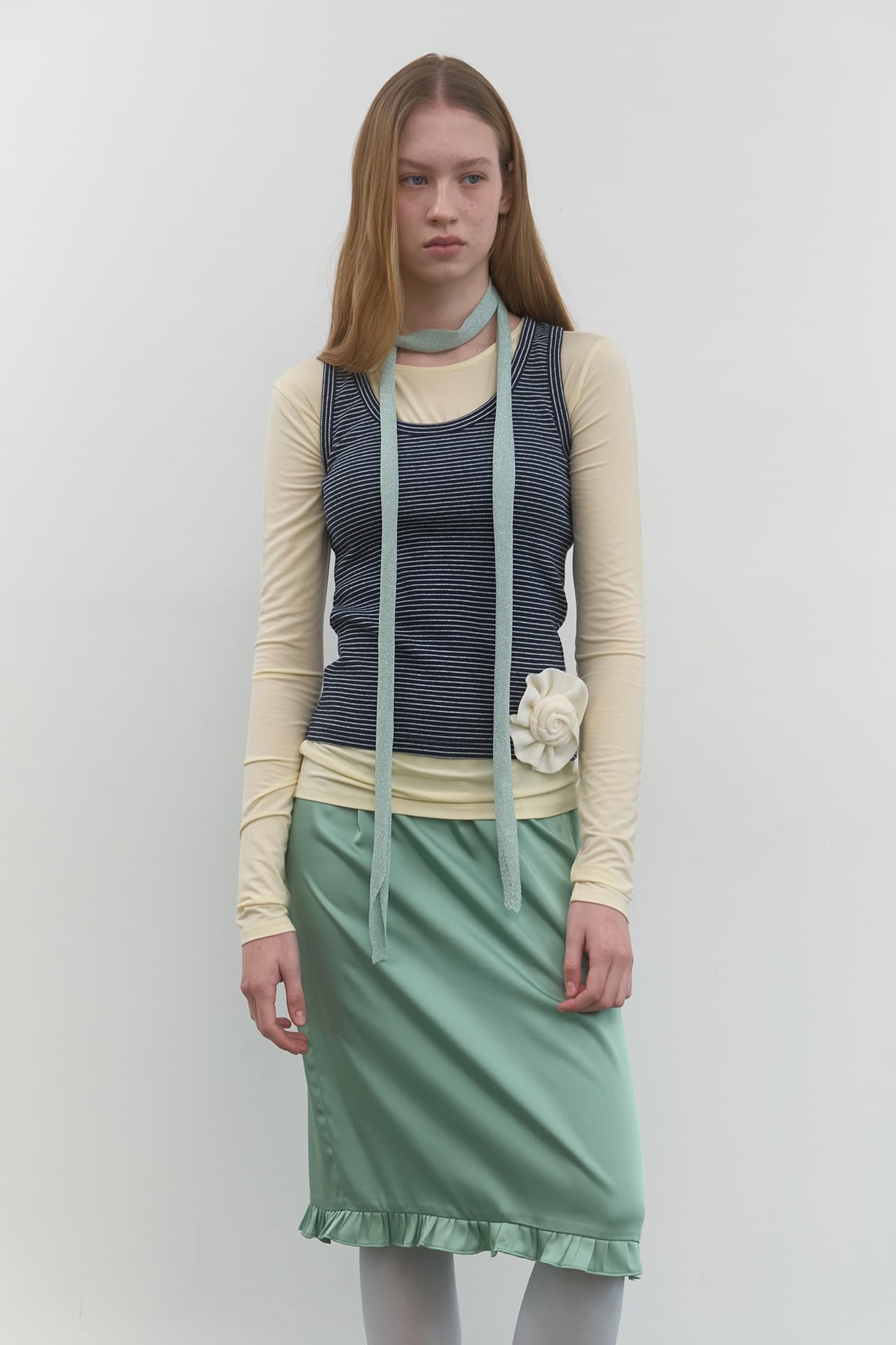 BASIC BOAT NECK TOP_YELLOW