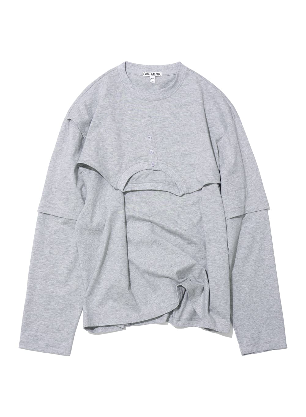 DECONSTRUCTED LAYERED TEE_MELANGE