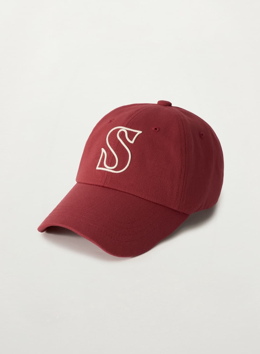 S Logo Vintage Casual Ball Cap - Red