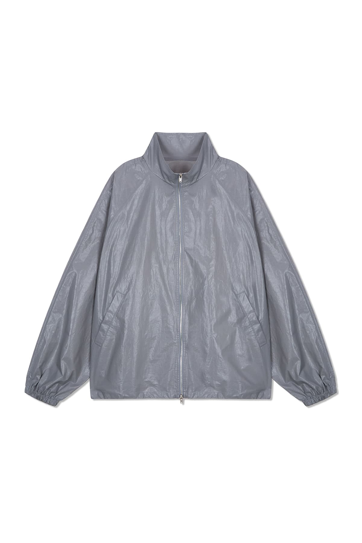 MATIN KIM LOGO COATING JUMPER FOR MEN IN DARK GREY