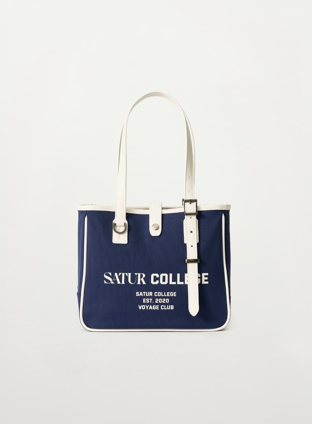 Classic Buckle Tote Bag - Navy