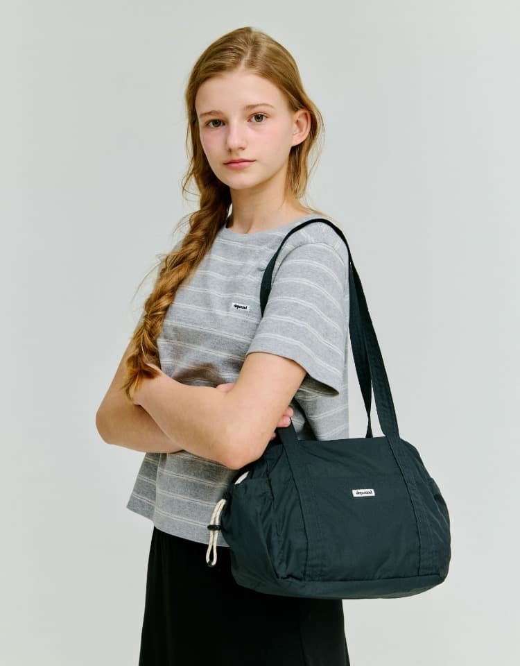 sheer nylon duffle bag - dark grey (M)