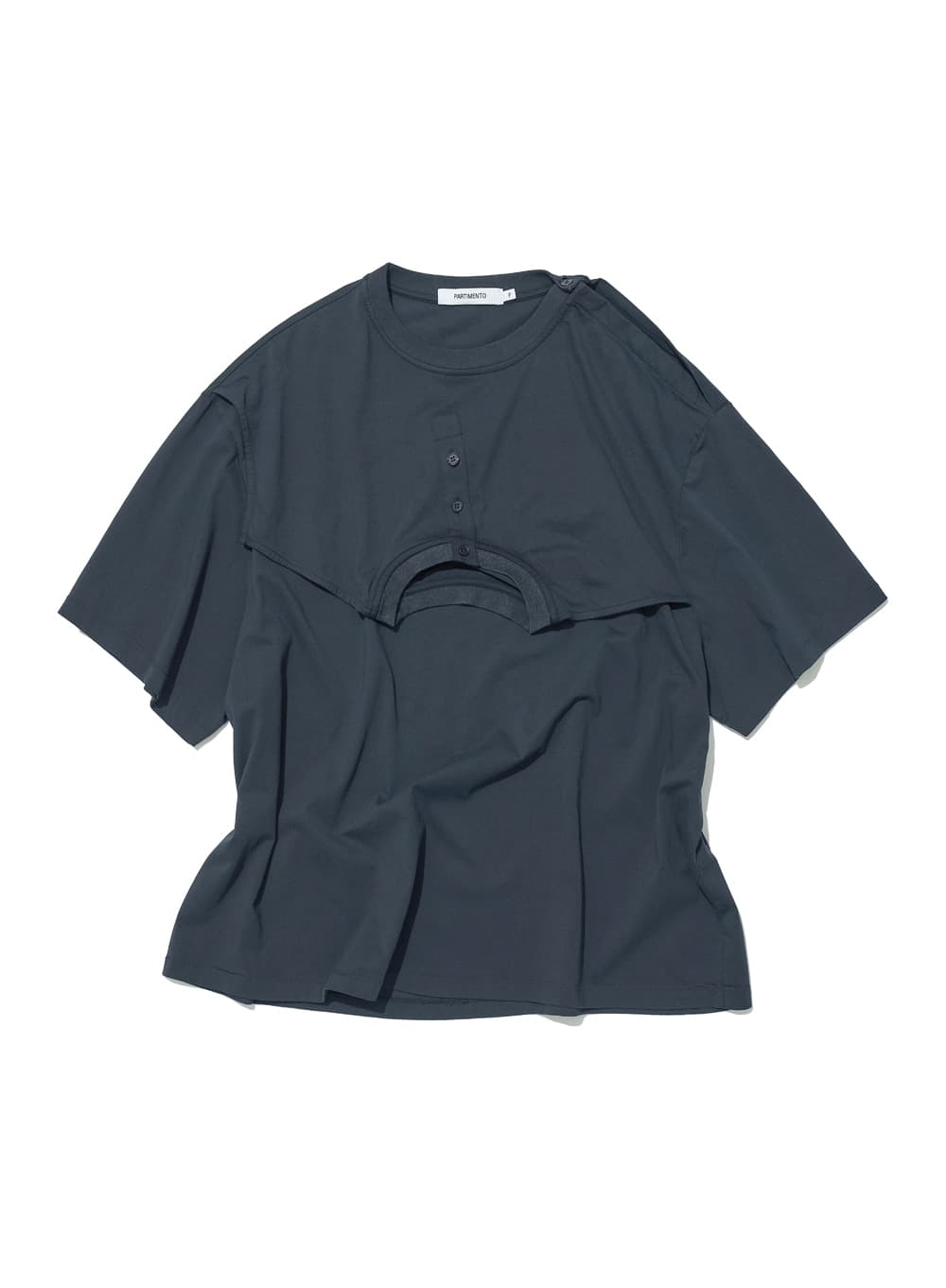 DECONSTRUCTED SHORT SLEEVE TEE_BLUE GREY