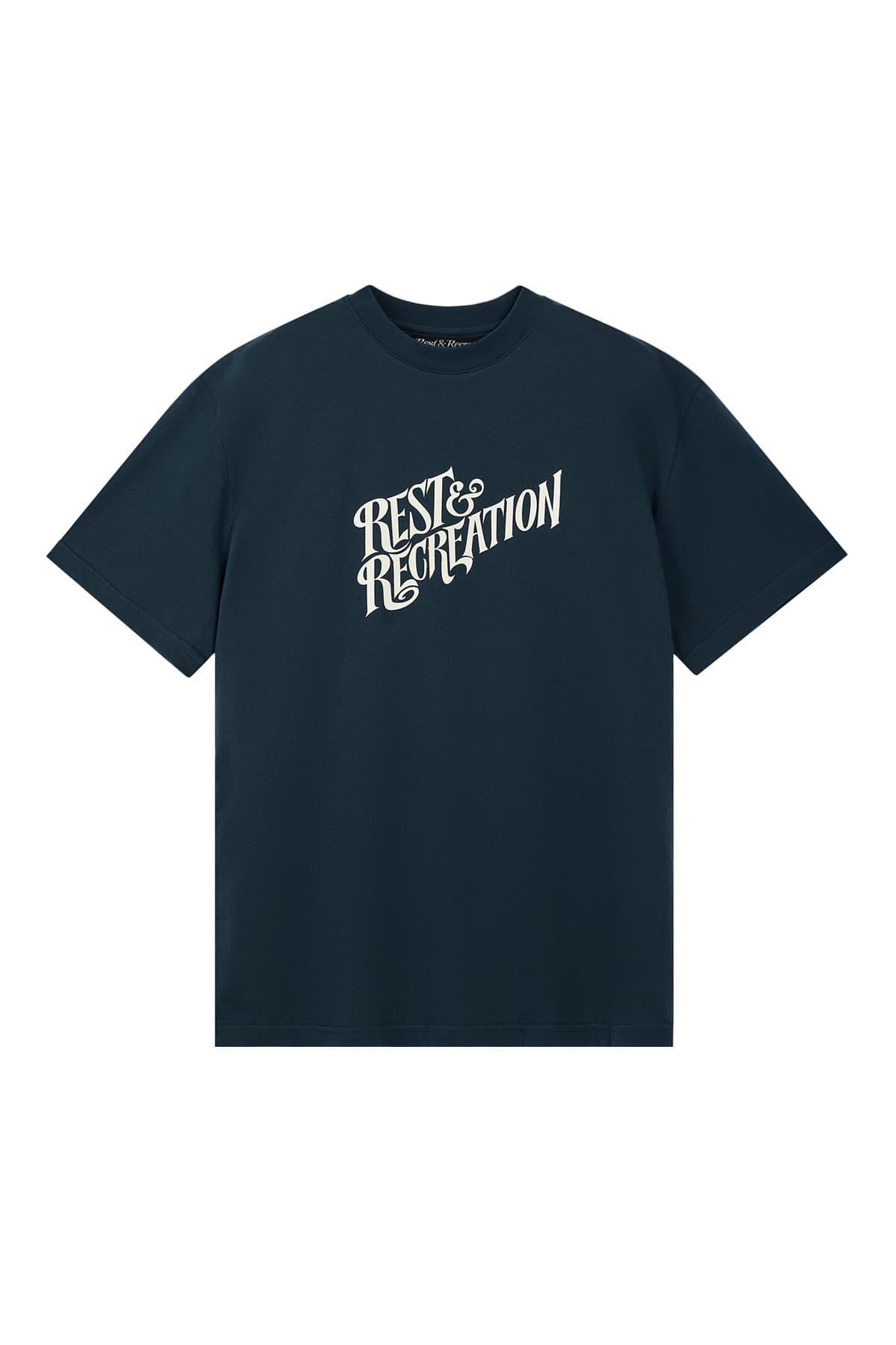 OVERSIZED WAVE LOGO T-SHIRT - NAVY