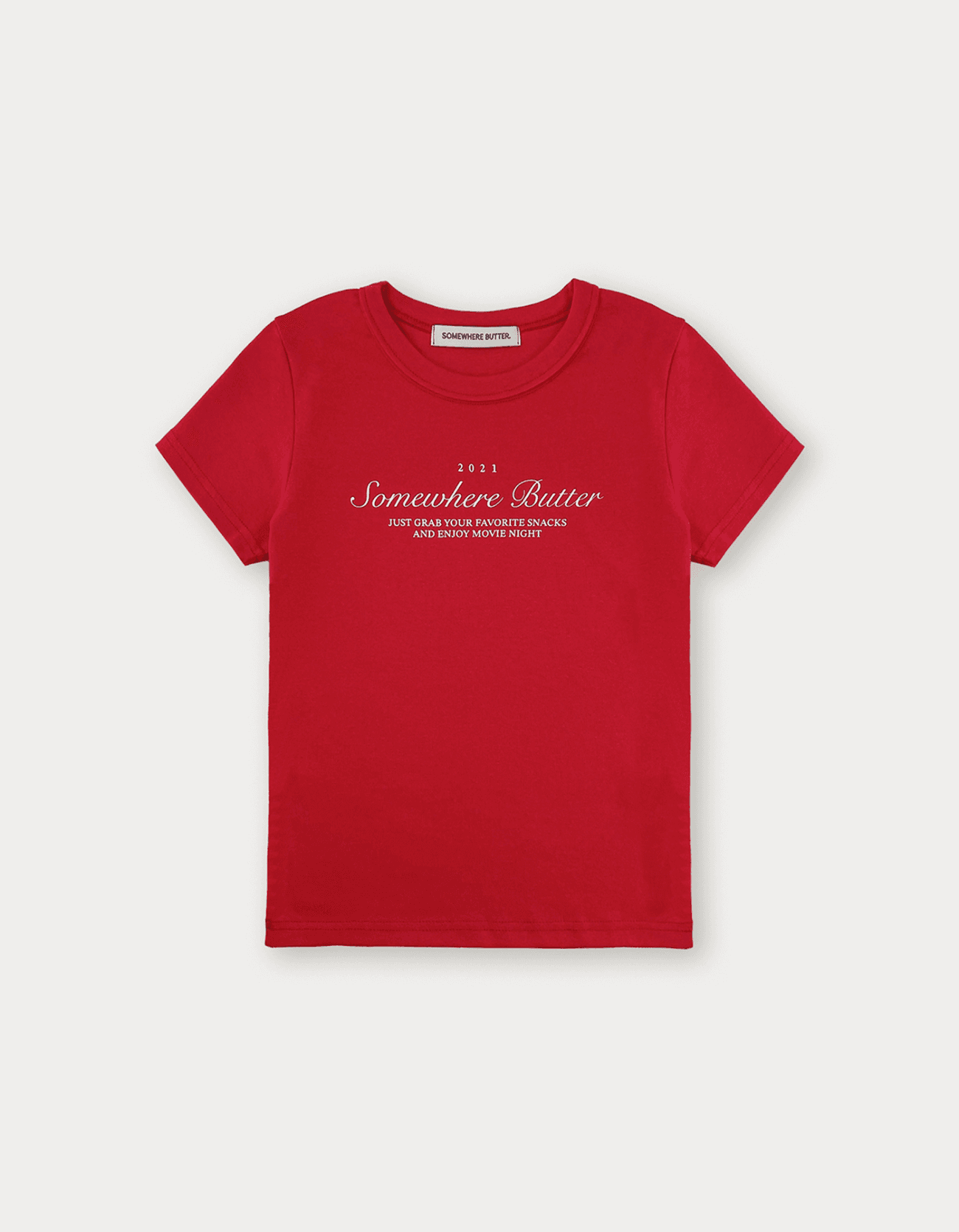 Snack Logo Crop Top - Red