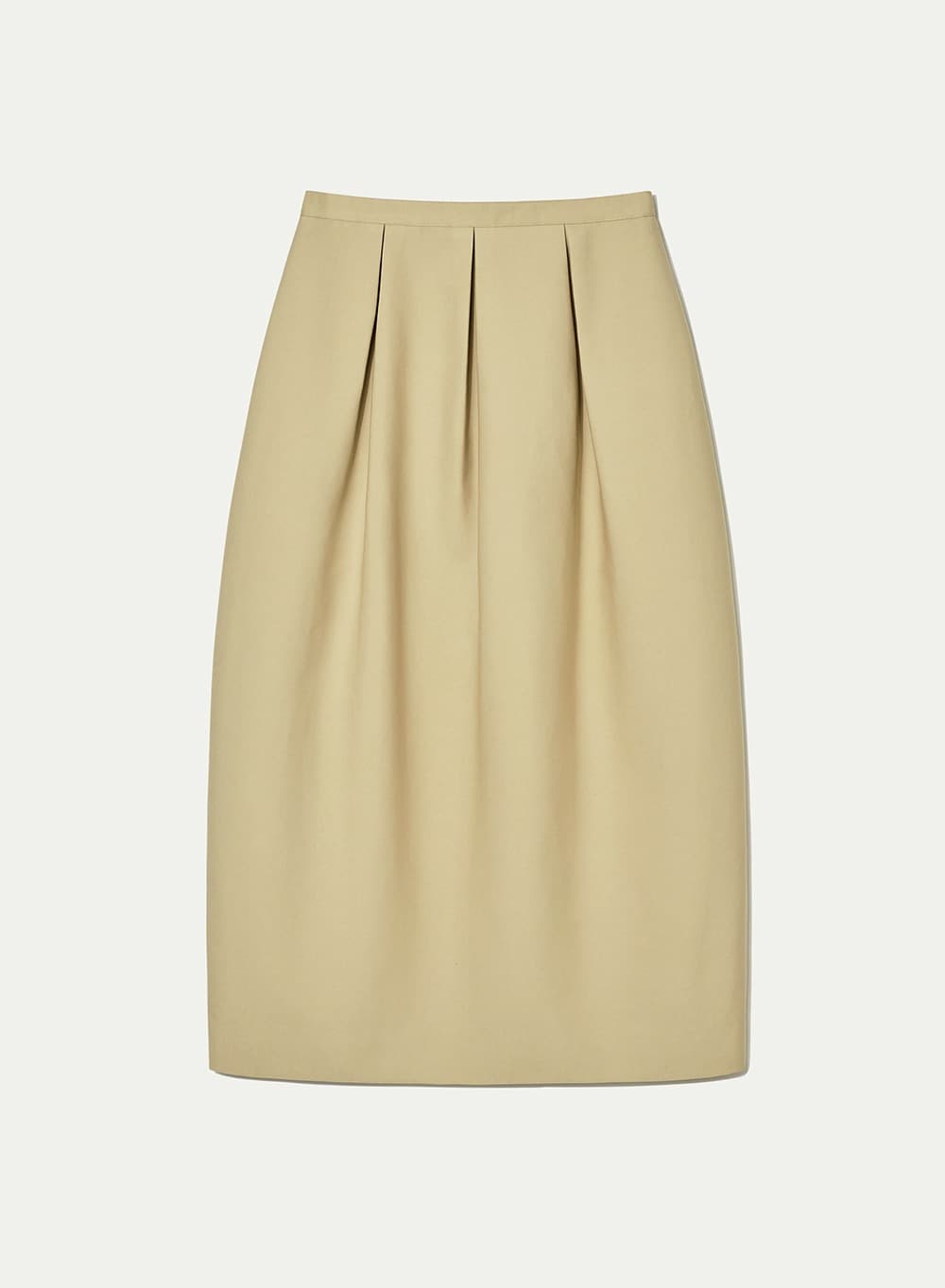 Voluminous Midi Skirt Beige