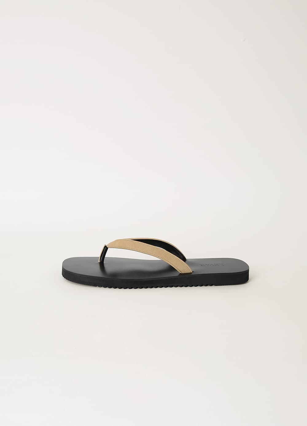 Classic Leather Flat Sandals - Sand Beige