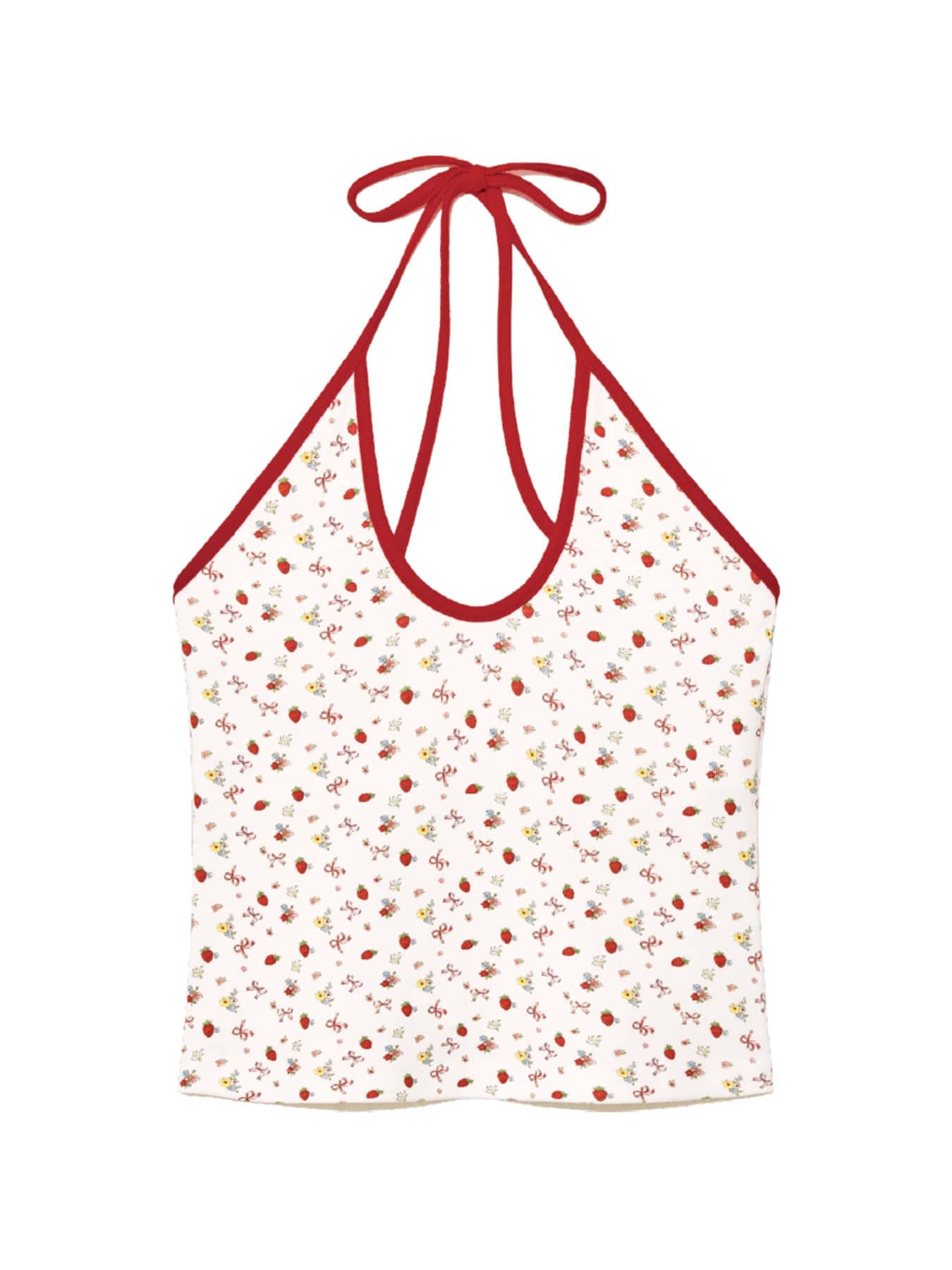 WILD HALTER CAMISOLE (STRAWBERRY BOW)