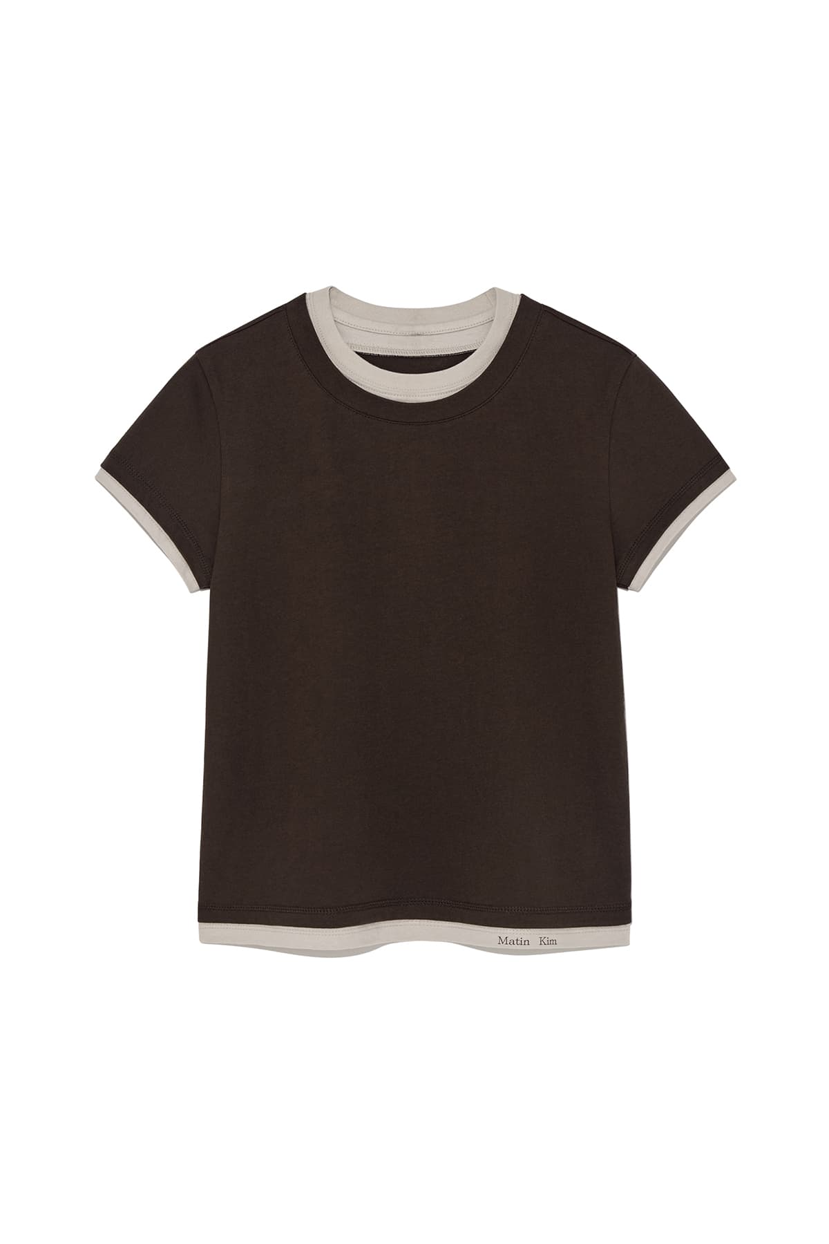 COLOR POINT LAYERED TOP FOR WOMEN IN BROWN
