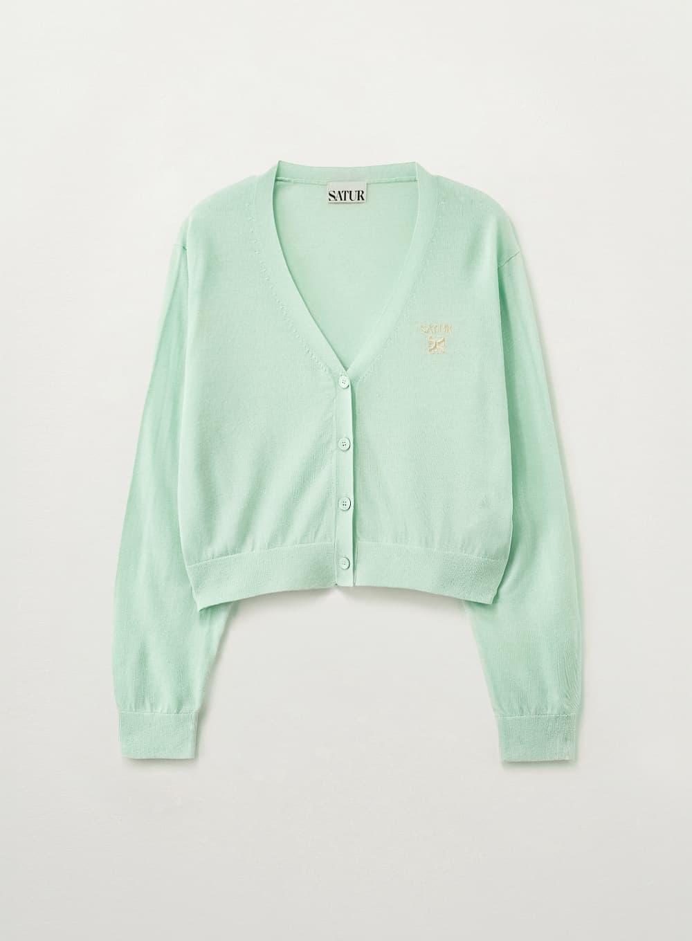 (W) Loren Linen Blend Cardigan - Mint