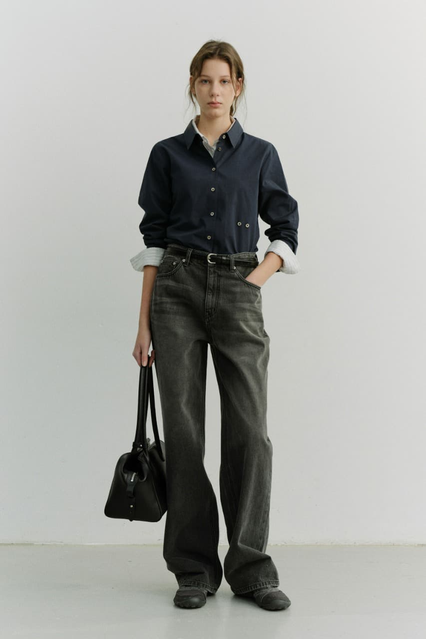 RELAXED WIDE JEANS WASHED GREY_UDPA6A208G2